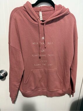 Dusty Rose Graphic Hoodie - Eco Message